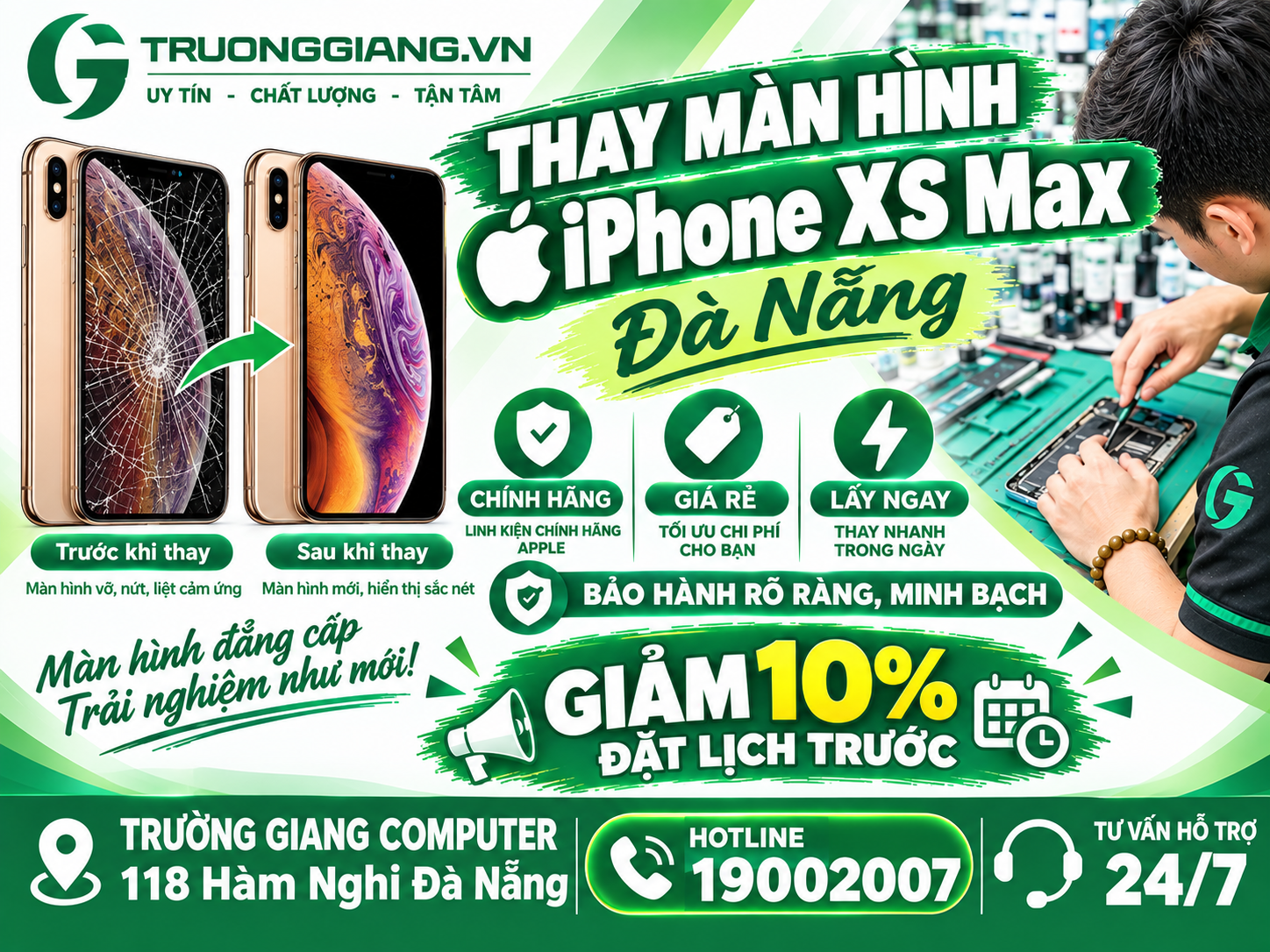 Thay màn hình iphone XS Max