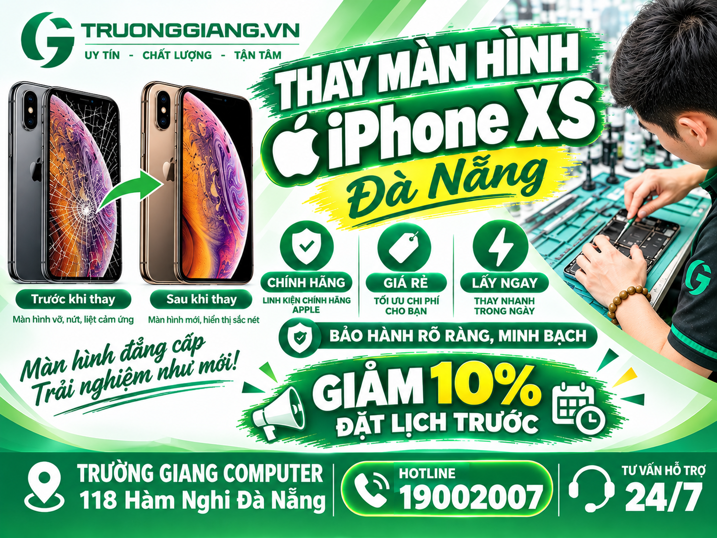 Thay màn hình Iphone XS