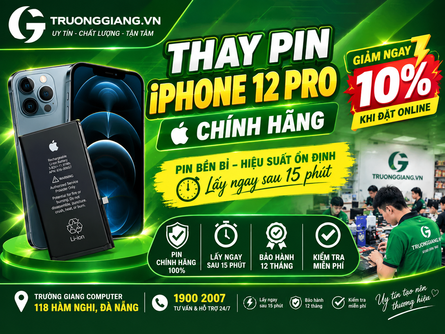 Thay pin iphone 12 pro