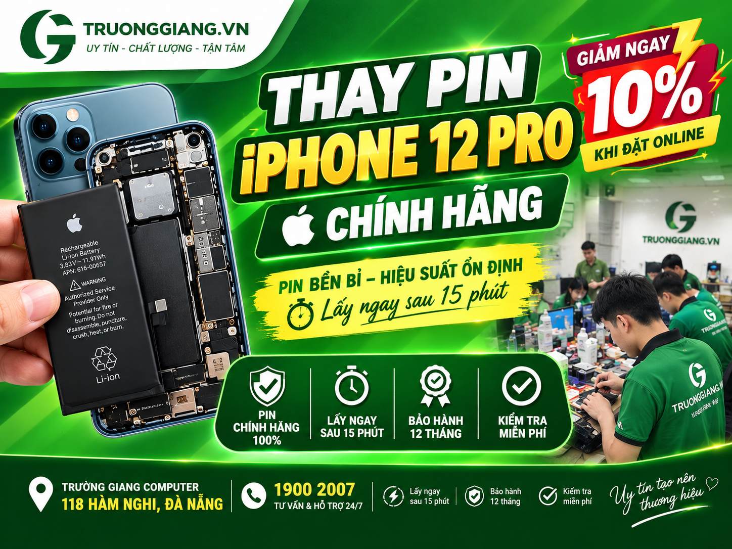 Thay pin iphone 12 pro