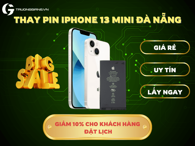 Thay pin iphone 13 mini Đà Nẵng 