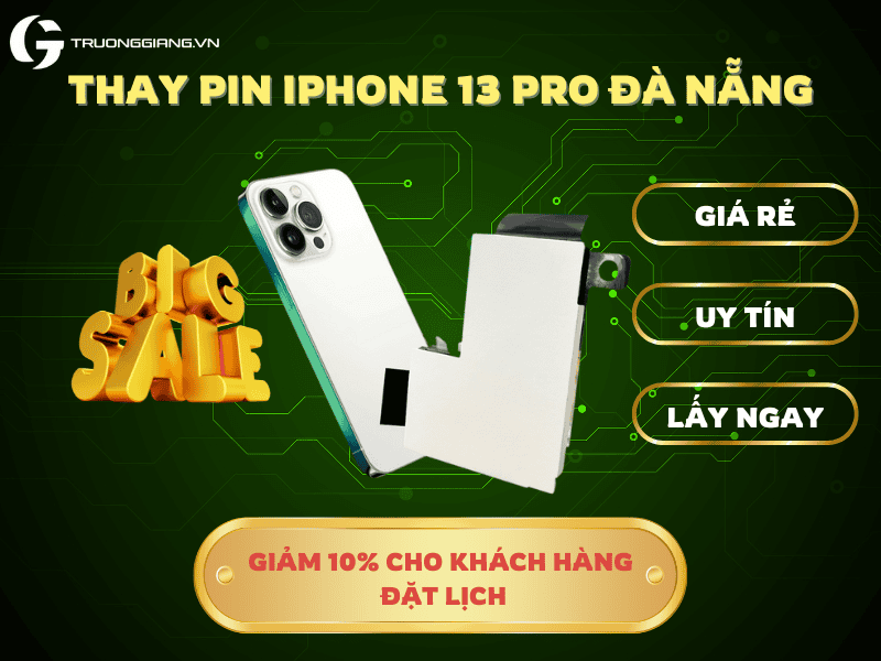 Thay pin iphone 13 pro Đà Nẵng 