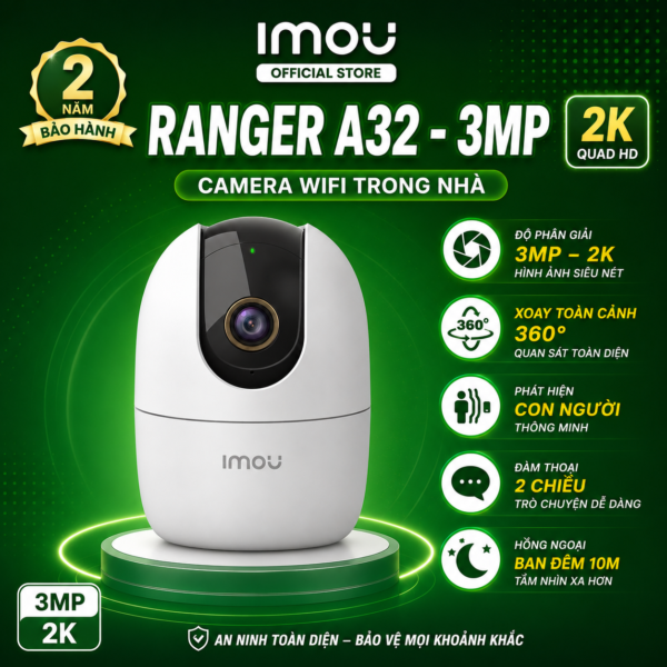 Camera IP Wifi Imou IPC-A32EP 3MP 2K xoay 360 độ