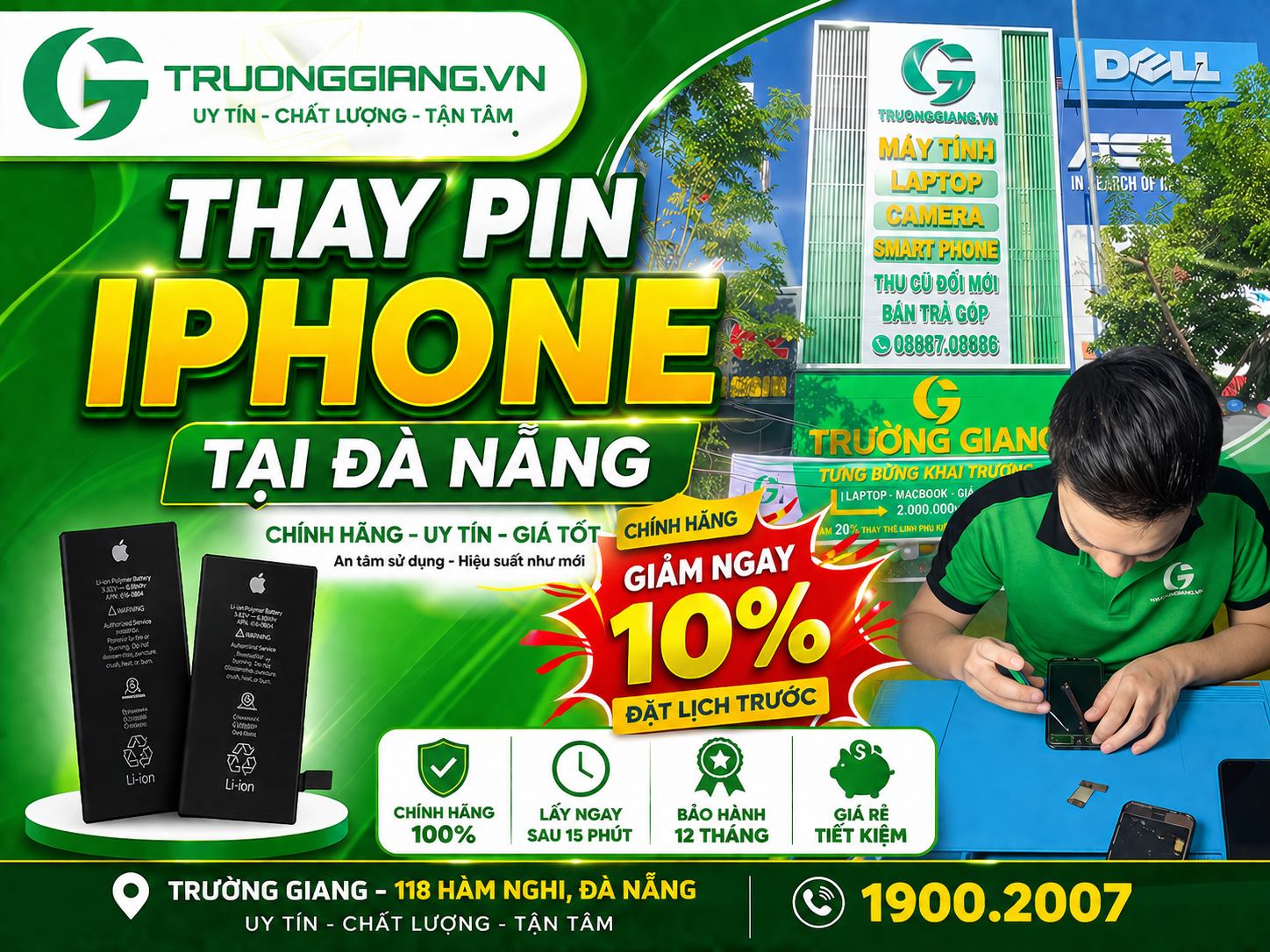 Địa chỉ thay pin Iphone tại Đà Nẵng uy tín