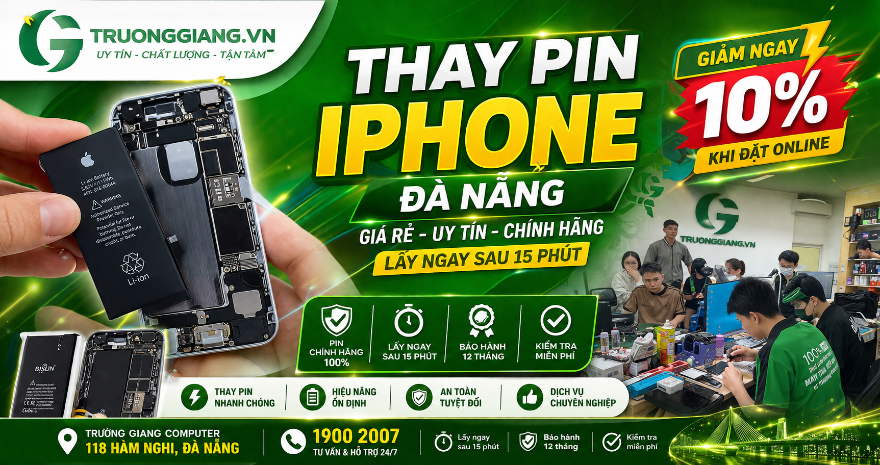thay pin iphone đà nẵng giá rẻ