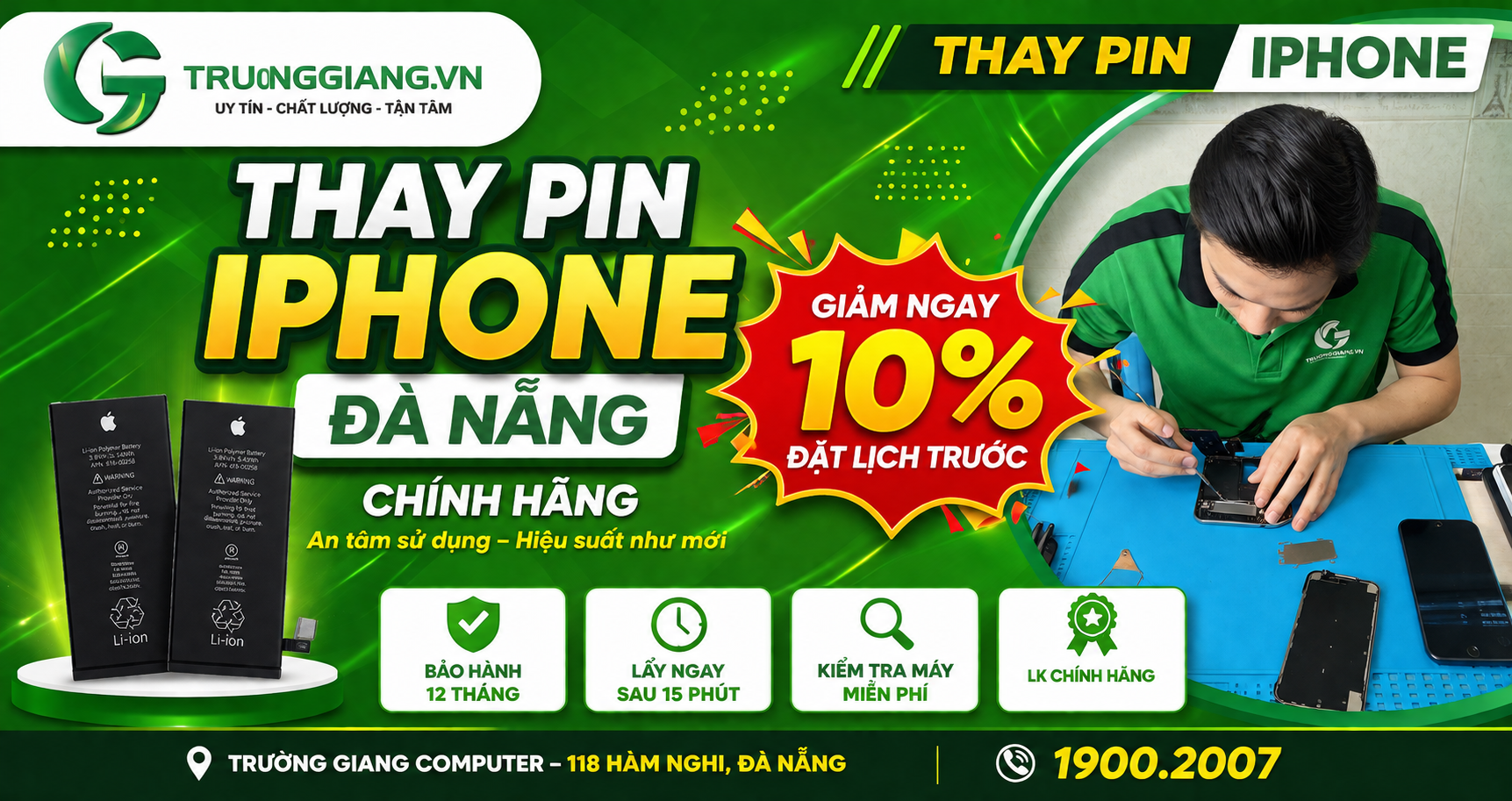 Thay pin iphone Đà Nẵng
