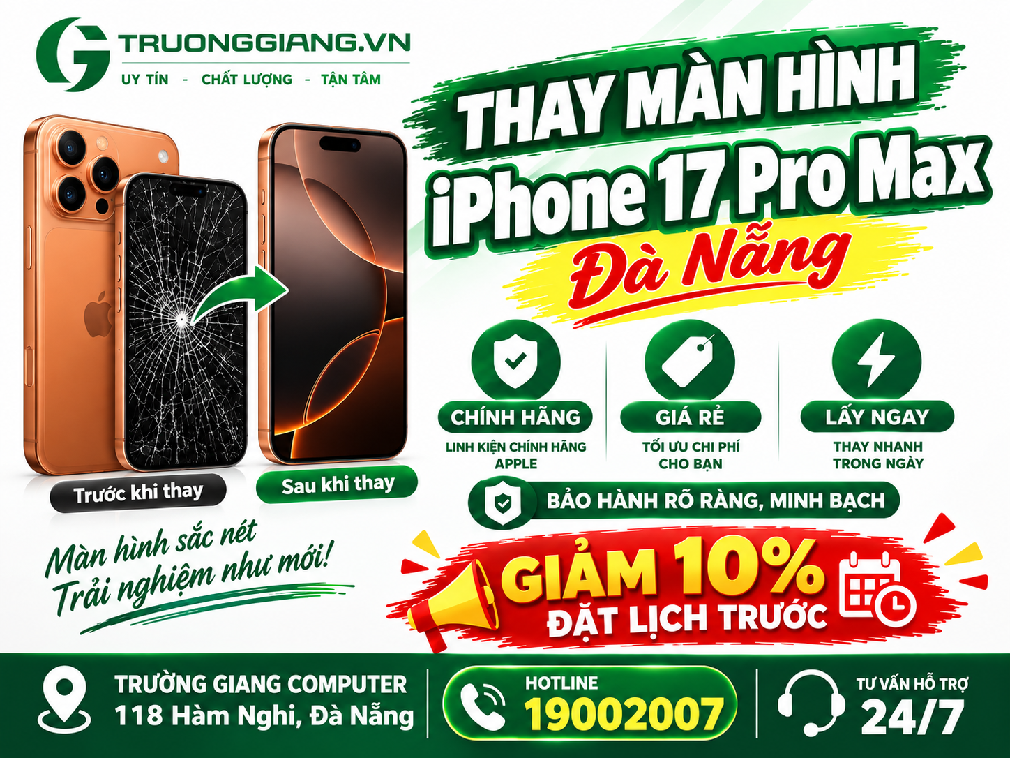 Thay màn hình iphone 17 Pro Max 